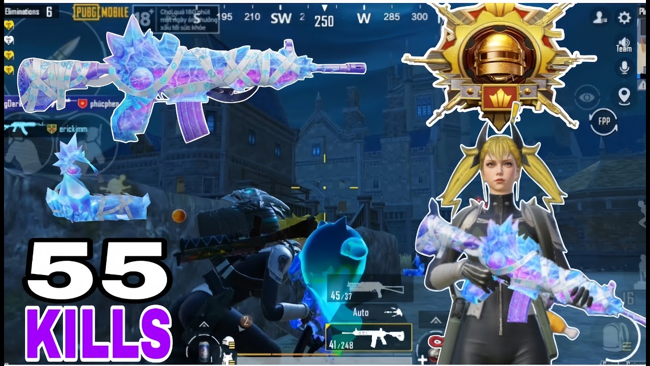 55? KILLS 😍 NEW BEST LOOT GAMEPLAY with Kikoru Shinomiya Character Set 🔥 Darkness pubg mobile