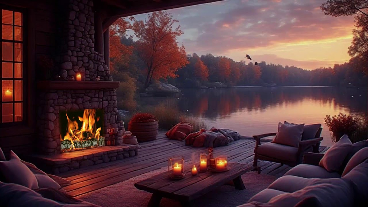 Fireplace and Coffee Shop Ambience ☕🔥 | Smooth Jazz for a Cozy Mood