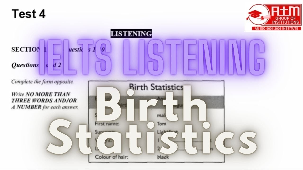 Birth Statistics Ielts listening(Printable Page & Link On Description)#ielts #ieltslearning #IELTSL