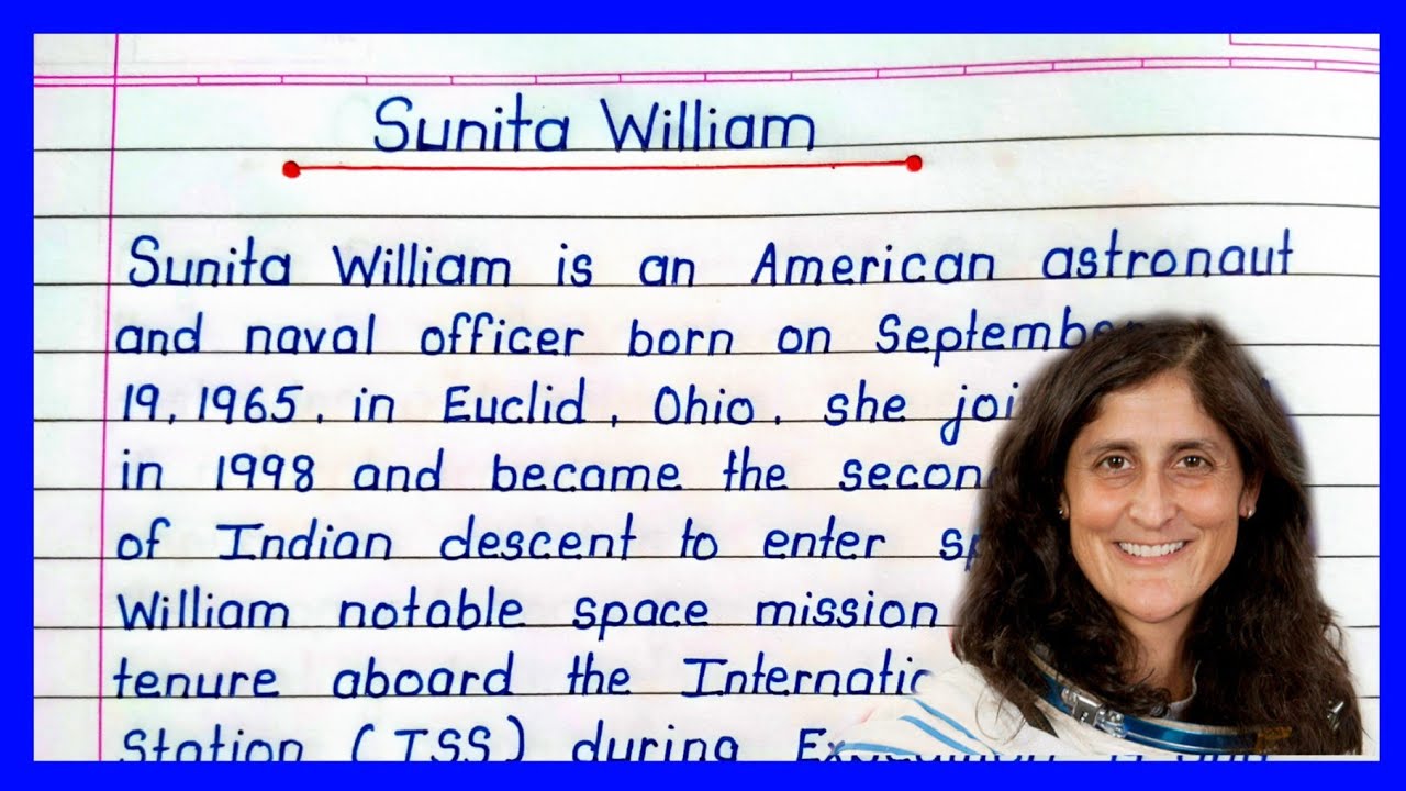 Essay on Sunita William in English || Sunita William Essay in English || About Sunita William ||