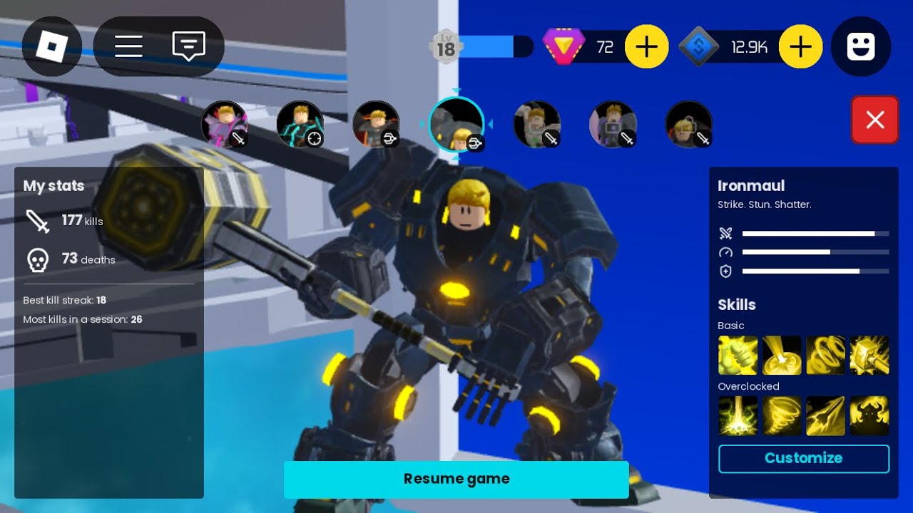 Mech showdown using a Ironmaul #roblox