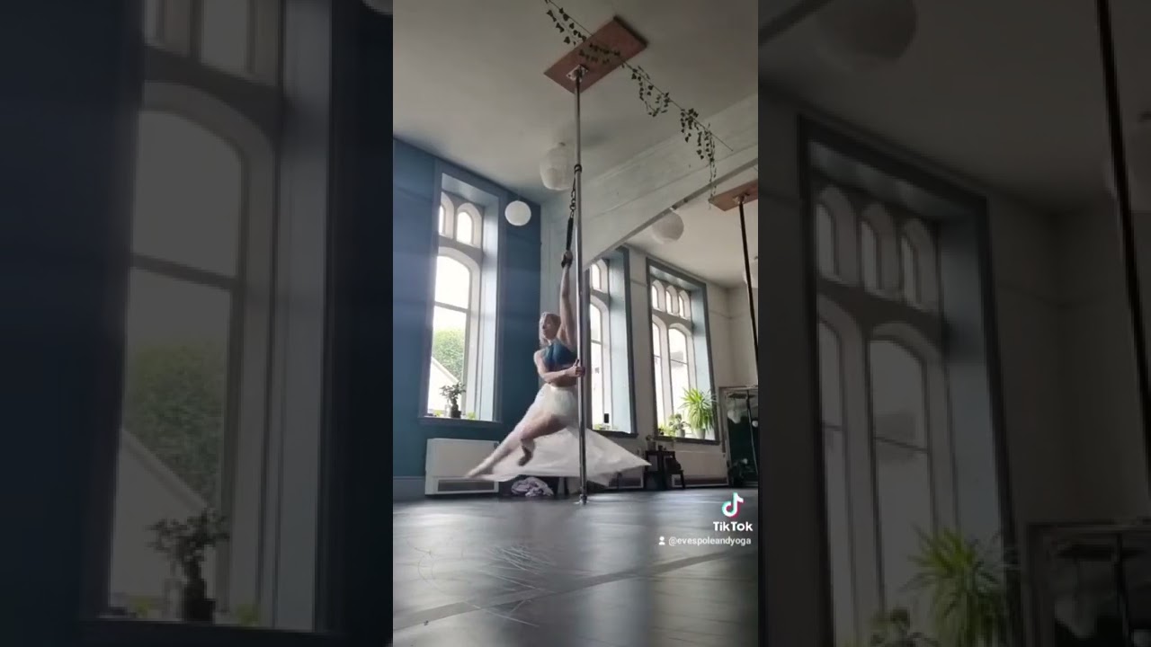Beautiful pole flow - pole strap - pole dancing