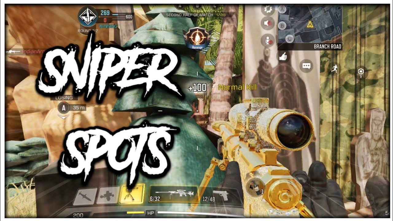 SECRET SNIPER SPOTS - TIPS | CALL OF DUTY MOBILE | CRASH + FIRING RANGE