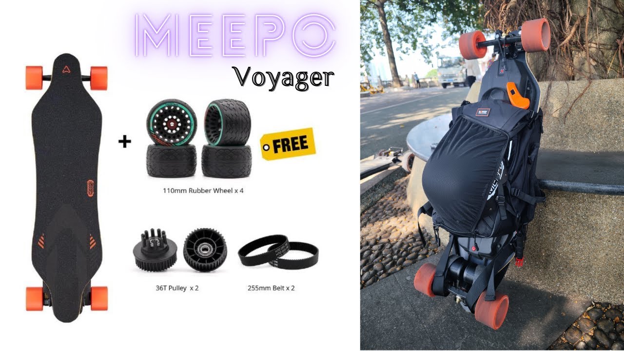 Meepo Voyager belt driven electric skateboard-first look/first impressions/unboxing and quick review