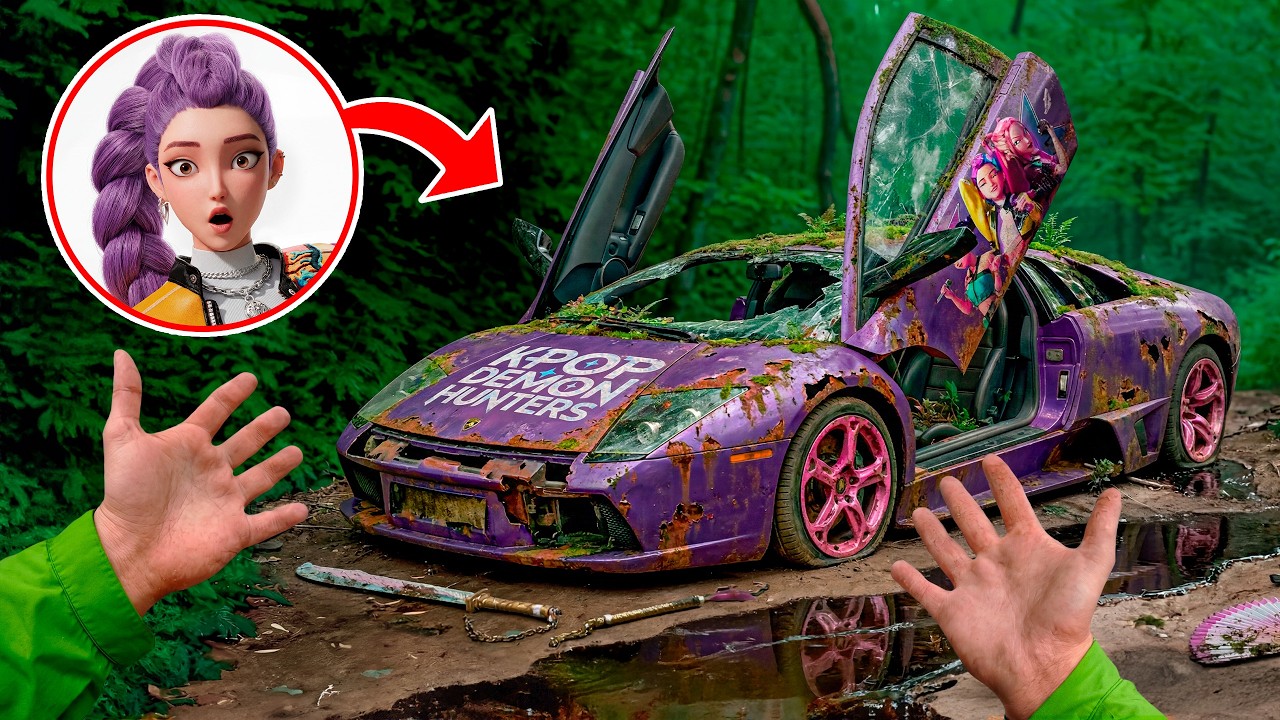 ASMR Starting & Test Driving Abandoned KPop Demon Hunters Car | POV Restarting Forgotten Car