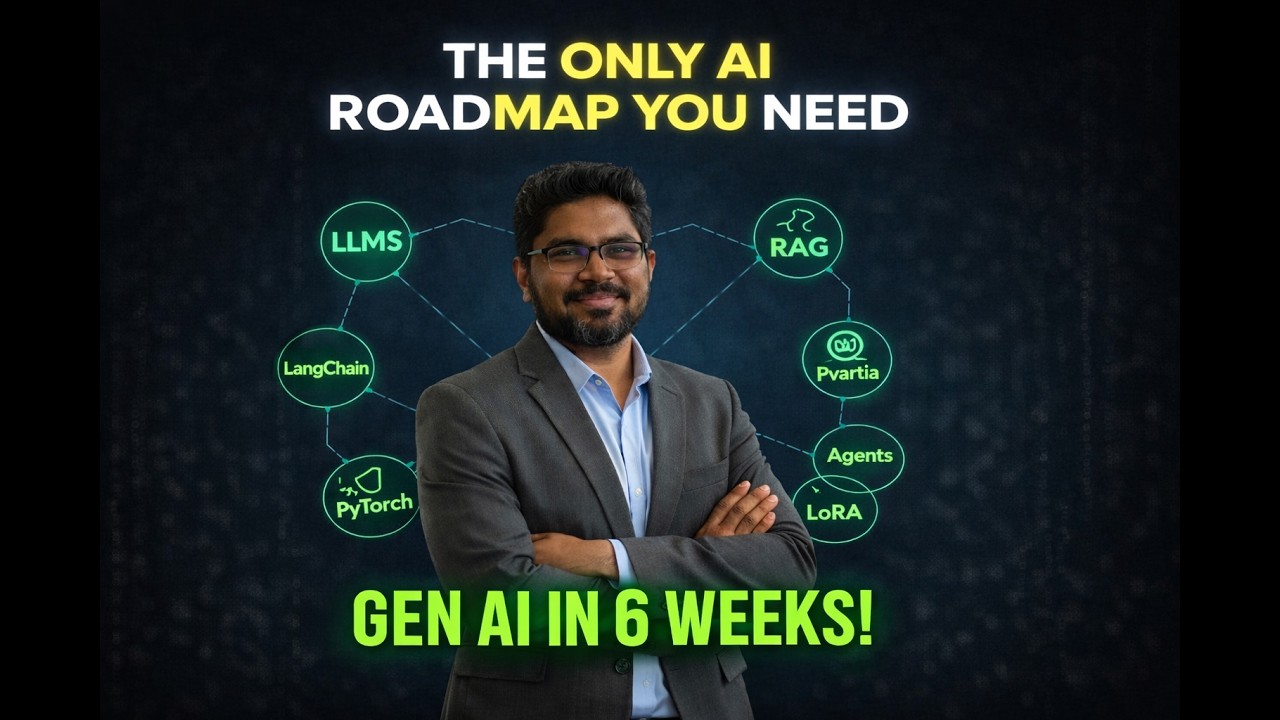 Complete Generative AI Roadmap for Beginners | LLM, RAG & Agents | in 6 Weeks! 🚀 | That IT Anna