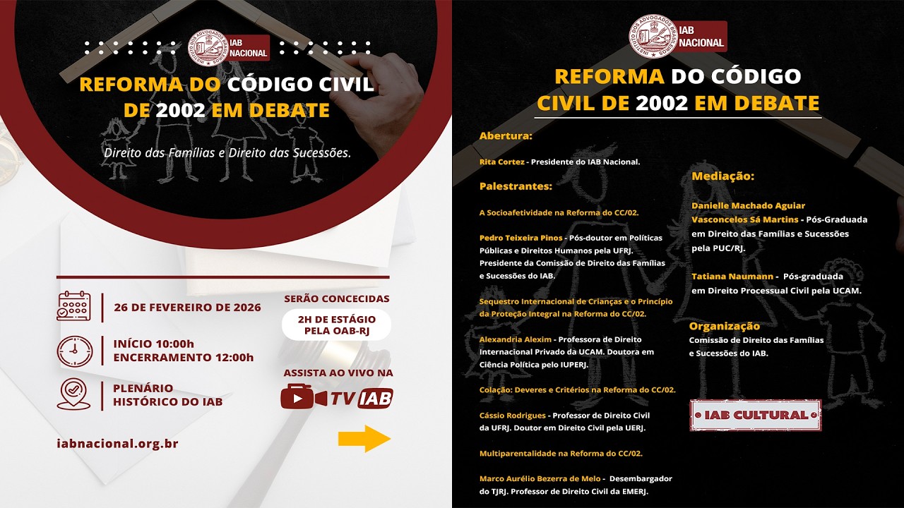 Reforma do C&oacute;digo Civil de 2002 em debate