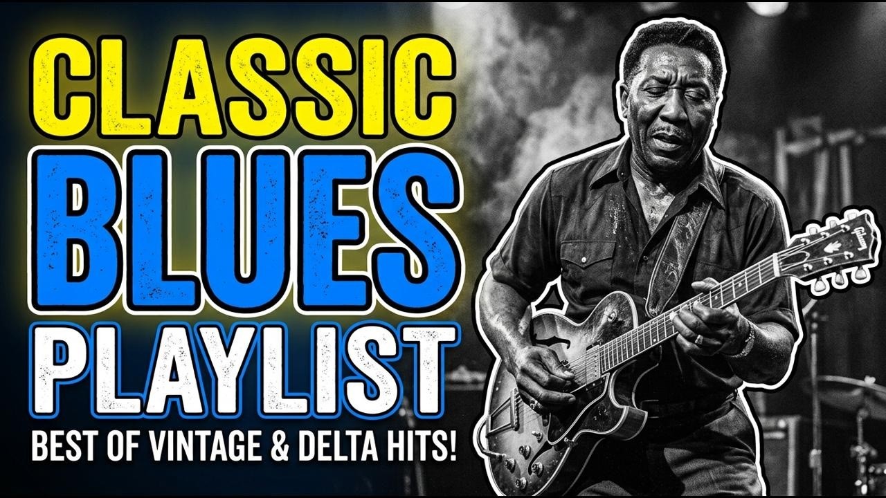 Blues Rock Vibes 🎸 Slow Moody Guitar Music for Creative Focus