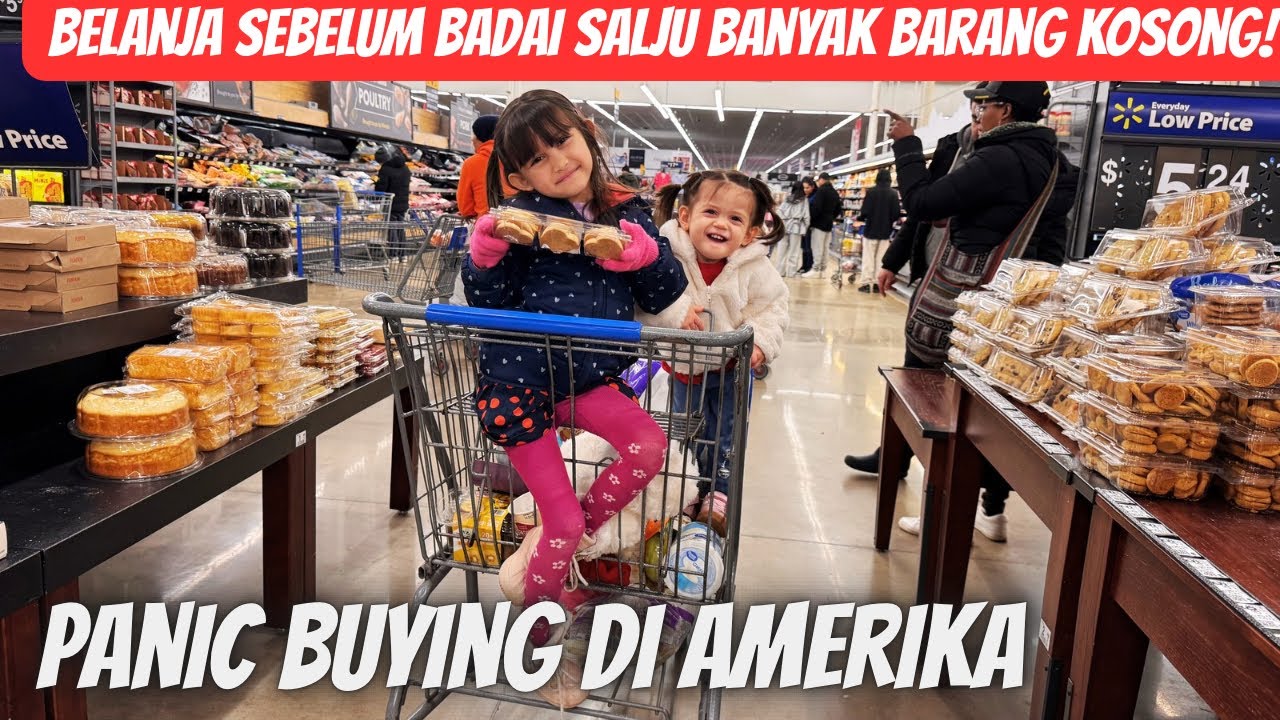 Panic buying di Amerika menjelang badai salju banyak barang kosong!! 