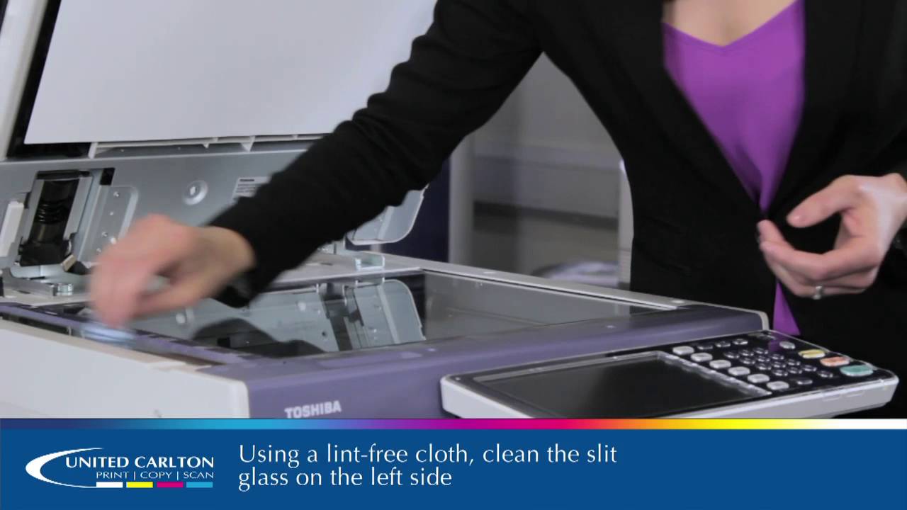 How to clean slit glass on Toshiba MFPs