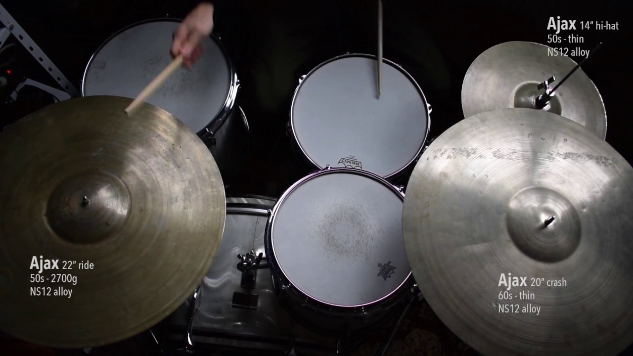 Vintage nickel silver cymbals (NS12) (Ajax, Paiste Stambul, Zyn70)
