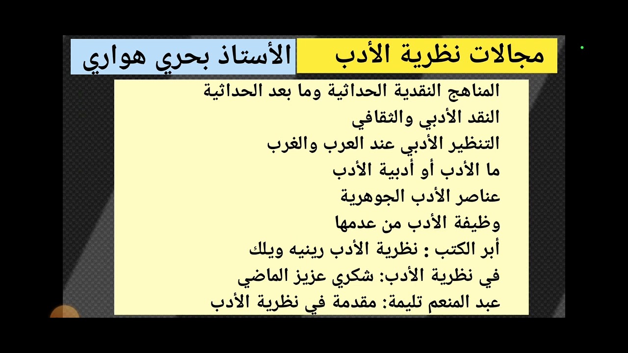 التنظير الأدبي( مفهومه، مجالاته، أهدافه، أبرز الكتب عنه)