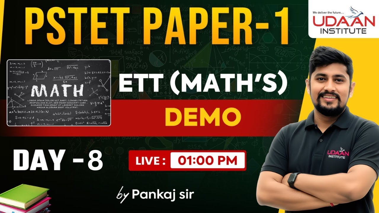 MATH #8 | PSTET PAPER 1 (ETT) | PSTET 2026 | BY PANKAJ SIR