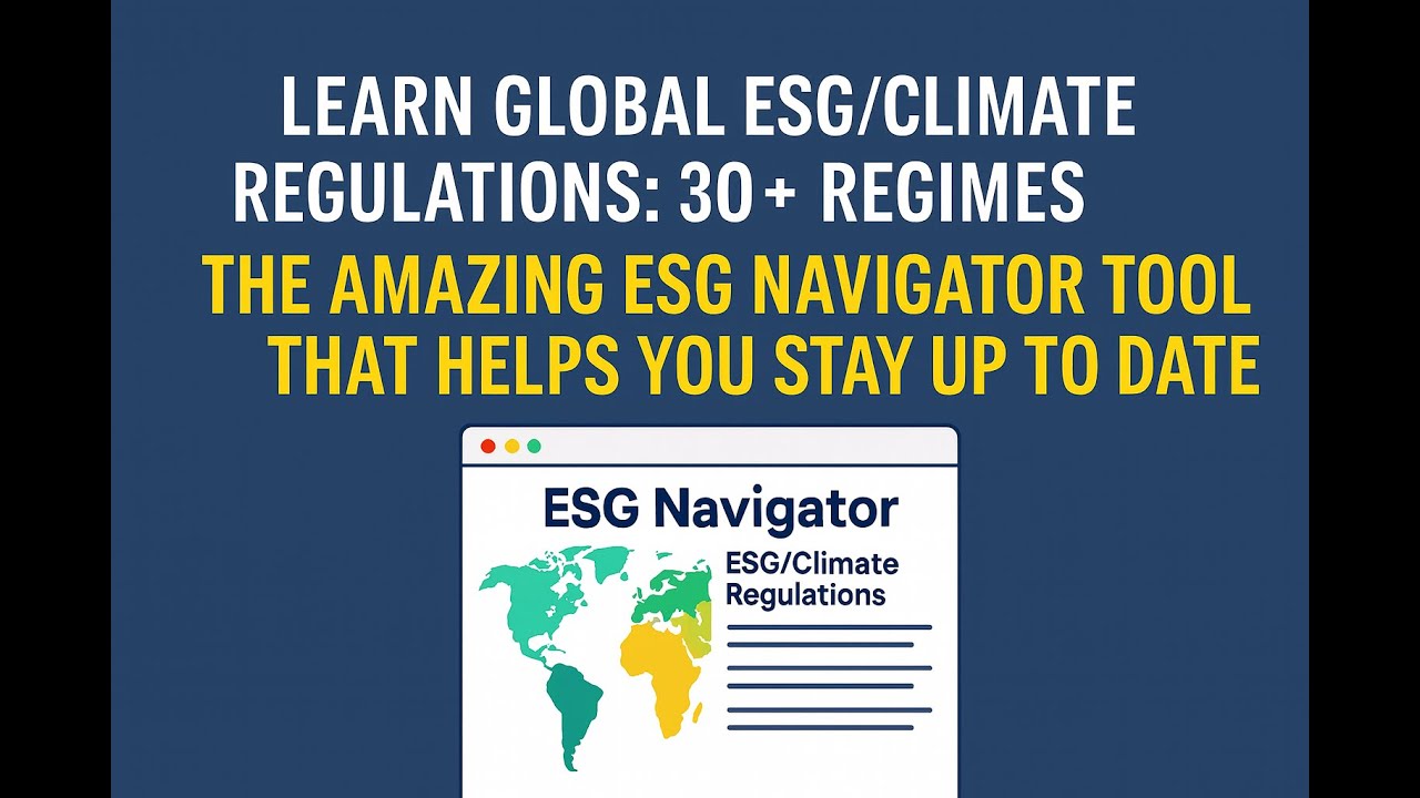 The Global Landscape of ESG and Climate Reporting|Learn about 30+ Regimes.