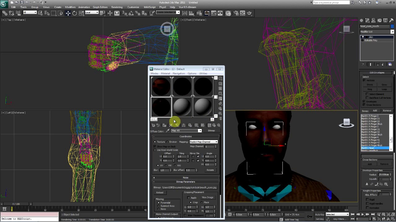 3DS Max Tutorial: How to skin a biped (Character Rigging)