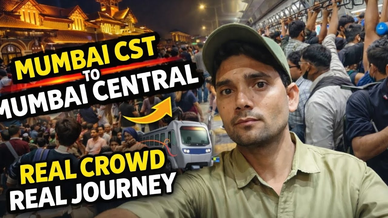 Mumbai Ki Sabse Bheed Wali Metro 😳 | CST To Mumbai Central #mumbaivlog 