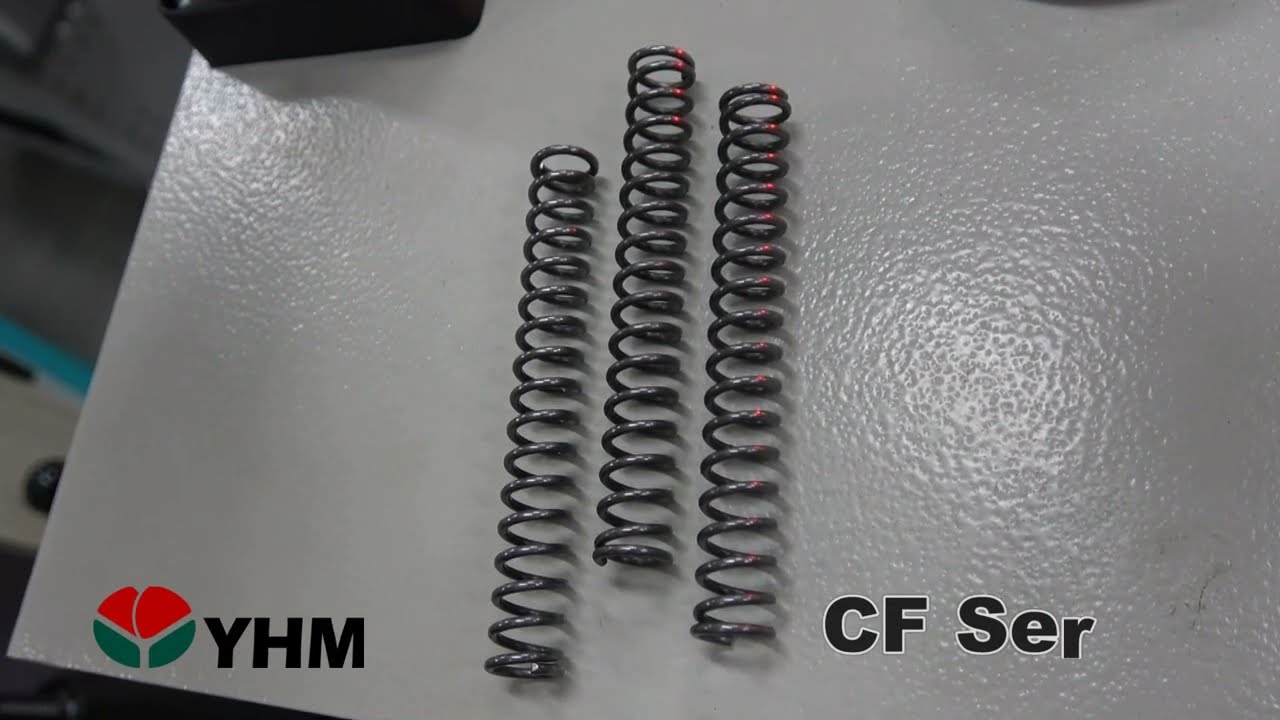 線径 1.4mm 押しばね｜CNC押しばねマシン CF-330－103PPM｜台湾YHM 友匯機械株式会社