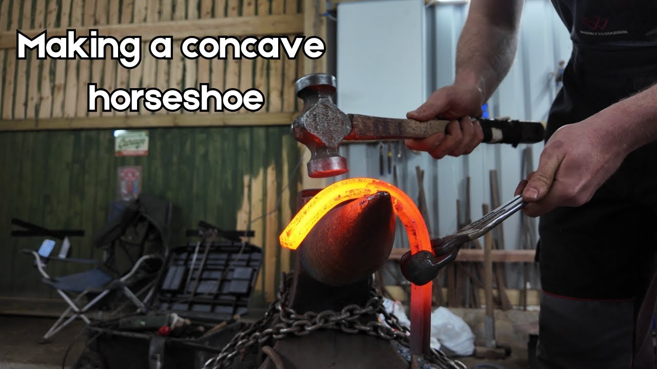 Me and Tom Forging Concave Horseshoes