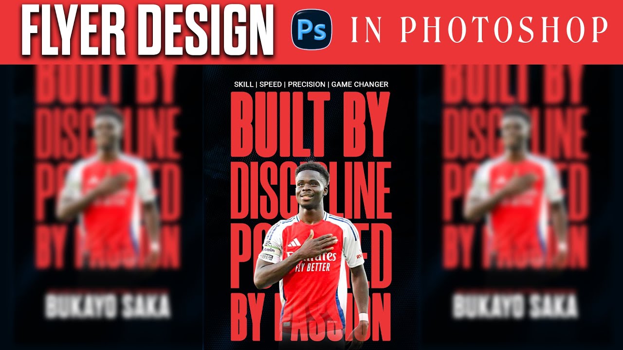 Football Match Flyer Design in Photoshop | Sports Poster Tutorial 2026