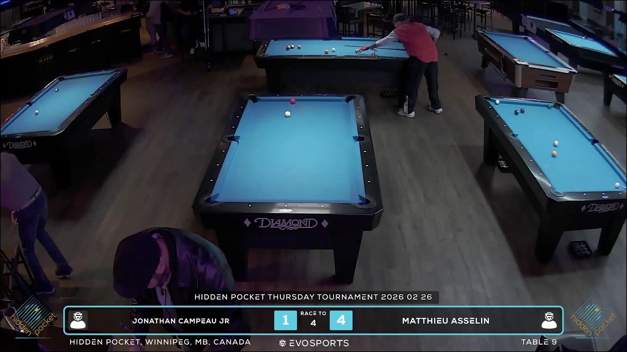 JONATHAN CAMPEAU JR vs MATTHIEU ASSELIN - HIDDEN POCKET - TABLE 9 | EvoSports