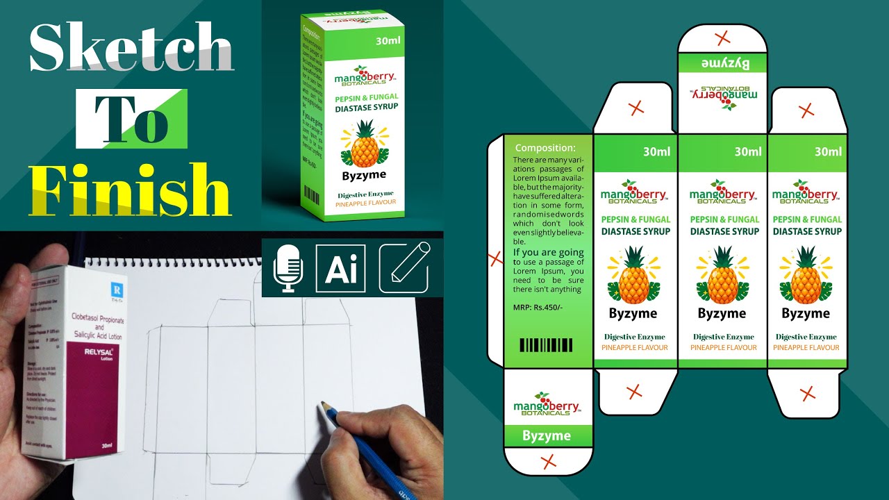 Дизайн упаковки в Illustrator | Учебное пособие по дизайну упаковки для продуктов