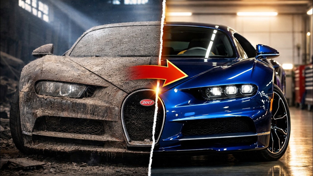 Abandoned 2017 Bugatti Chiron Restoration | Full ASMR Rebuild From Rust to Royalty