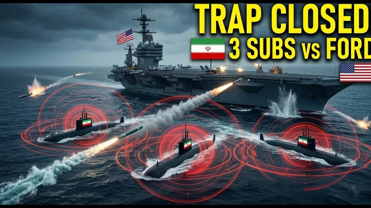3 Iranian Subs Tried to Sink USS Gerald R. Ford — Then the Trap Closed