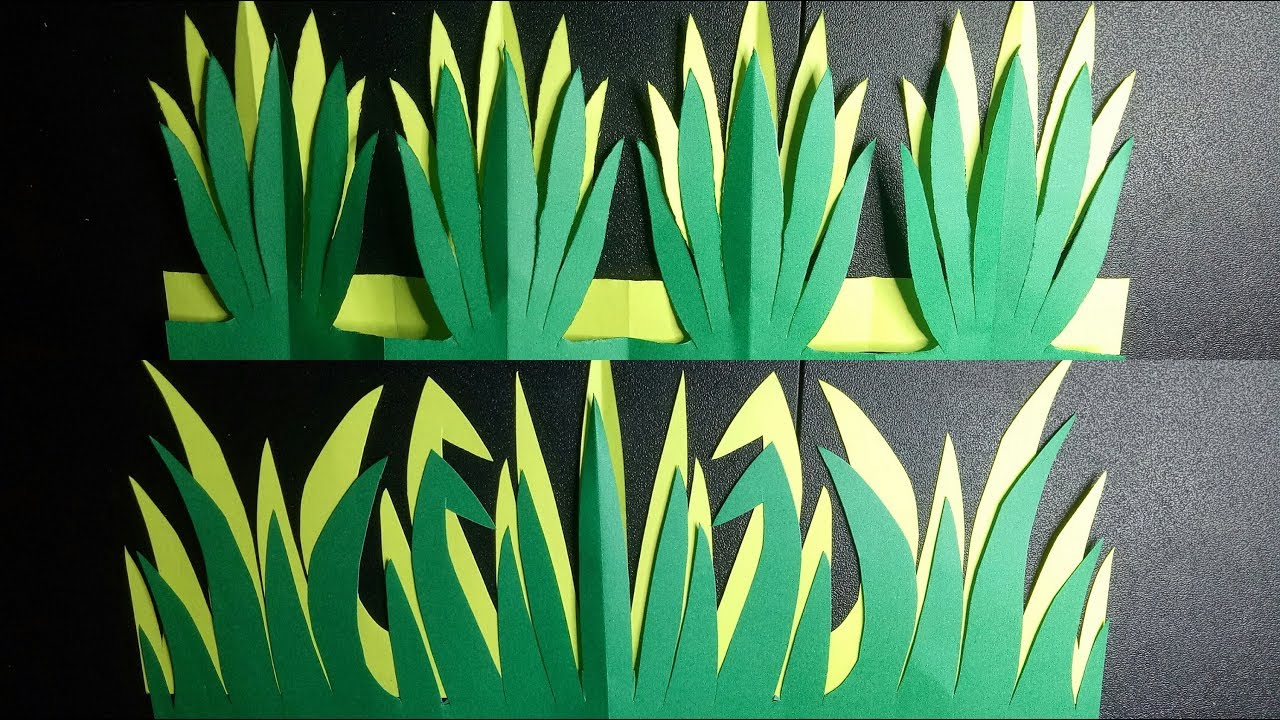 AN EASY PAPER GRASS BORDER DESIGN FOR BULLETIN BOARDS