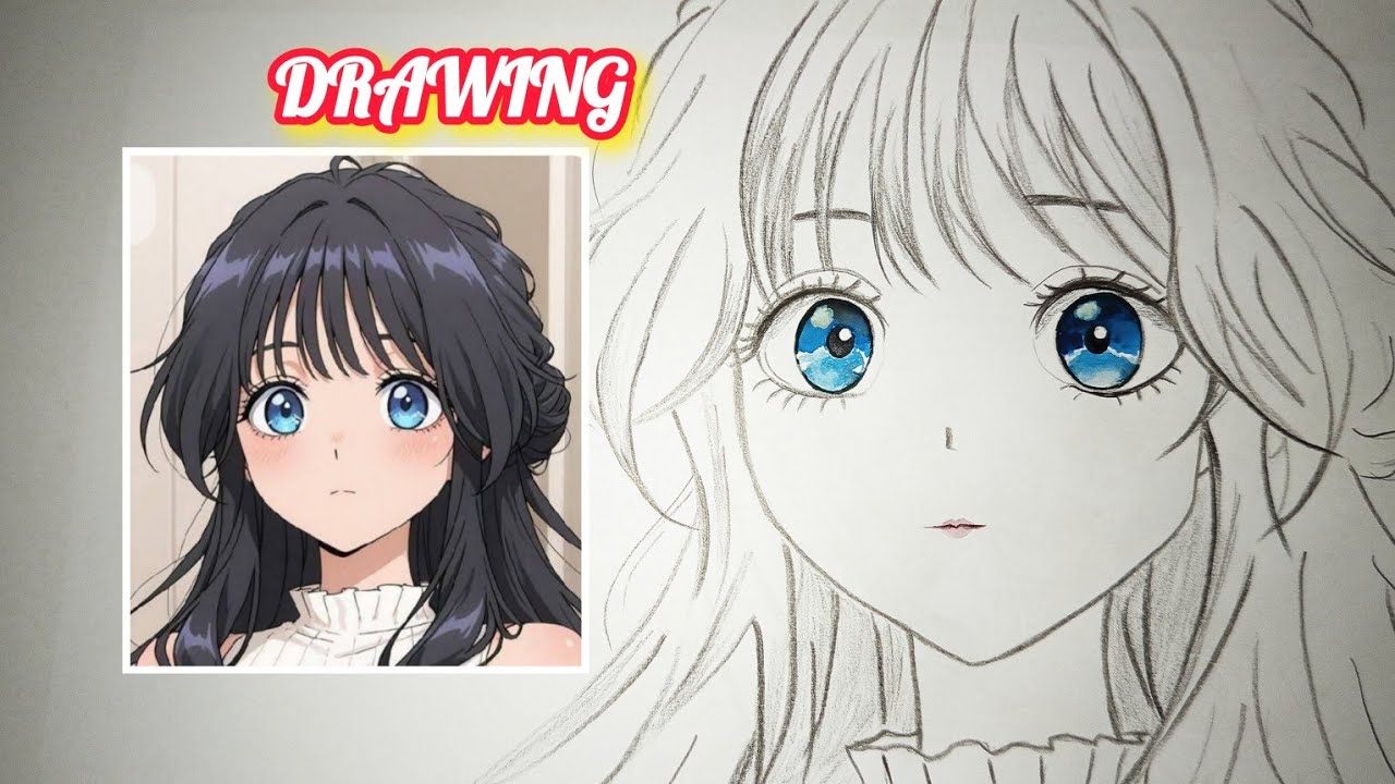 How to draw Waguri in Anime Style: A Fragrant Flower Blooming with Grace|एनीमे  Drawing|طراحی واگوری