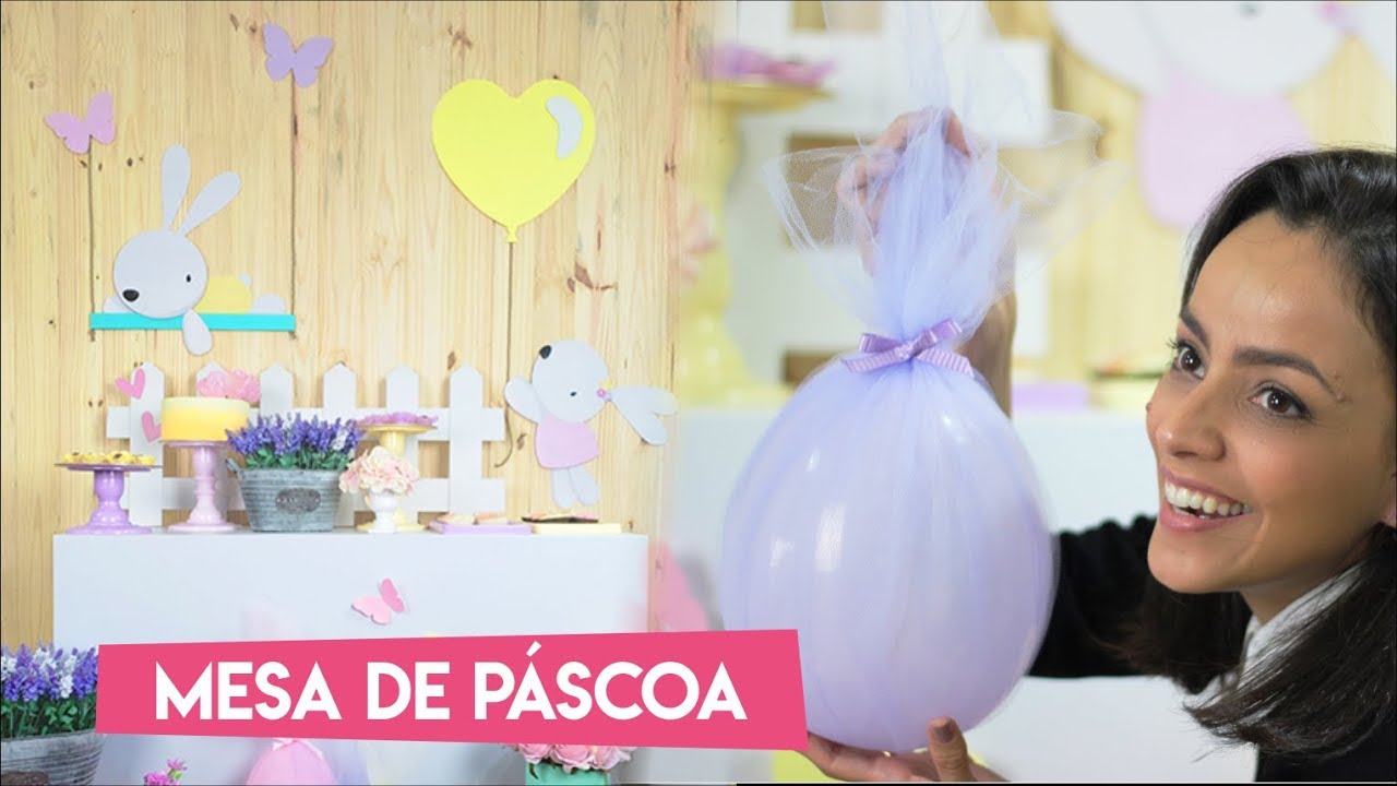 DECORAÇÃO DE PÁSCOA - Com painel de papel