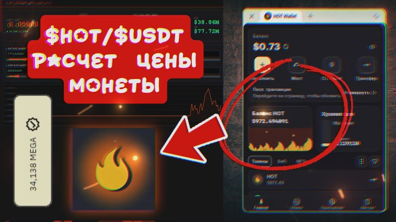 $HOT WALLET - РАСЧЕТ ЦЕНЫ МОНЕТЫ $HOT = 70 ДОЛЛАРОВ ЗА МОНЕТУ ? Досмотри до конца!
