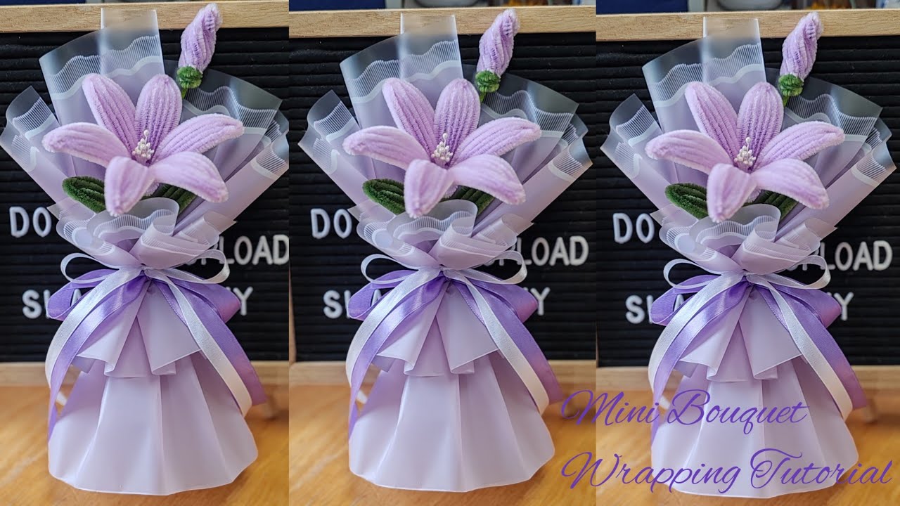 How to make mini bouquet pipe cleaner flower bouquet #pipecleanercrafts