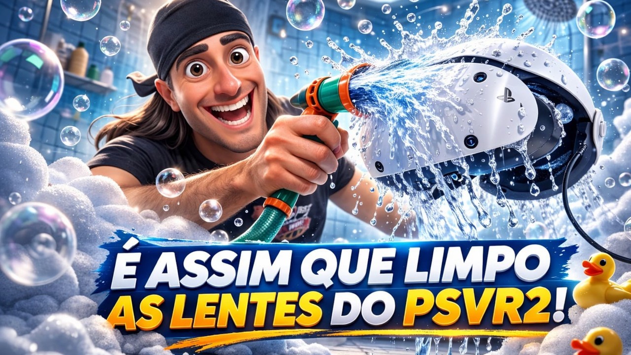 Como eu limpo as lentes do PSVR2?