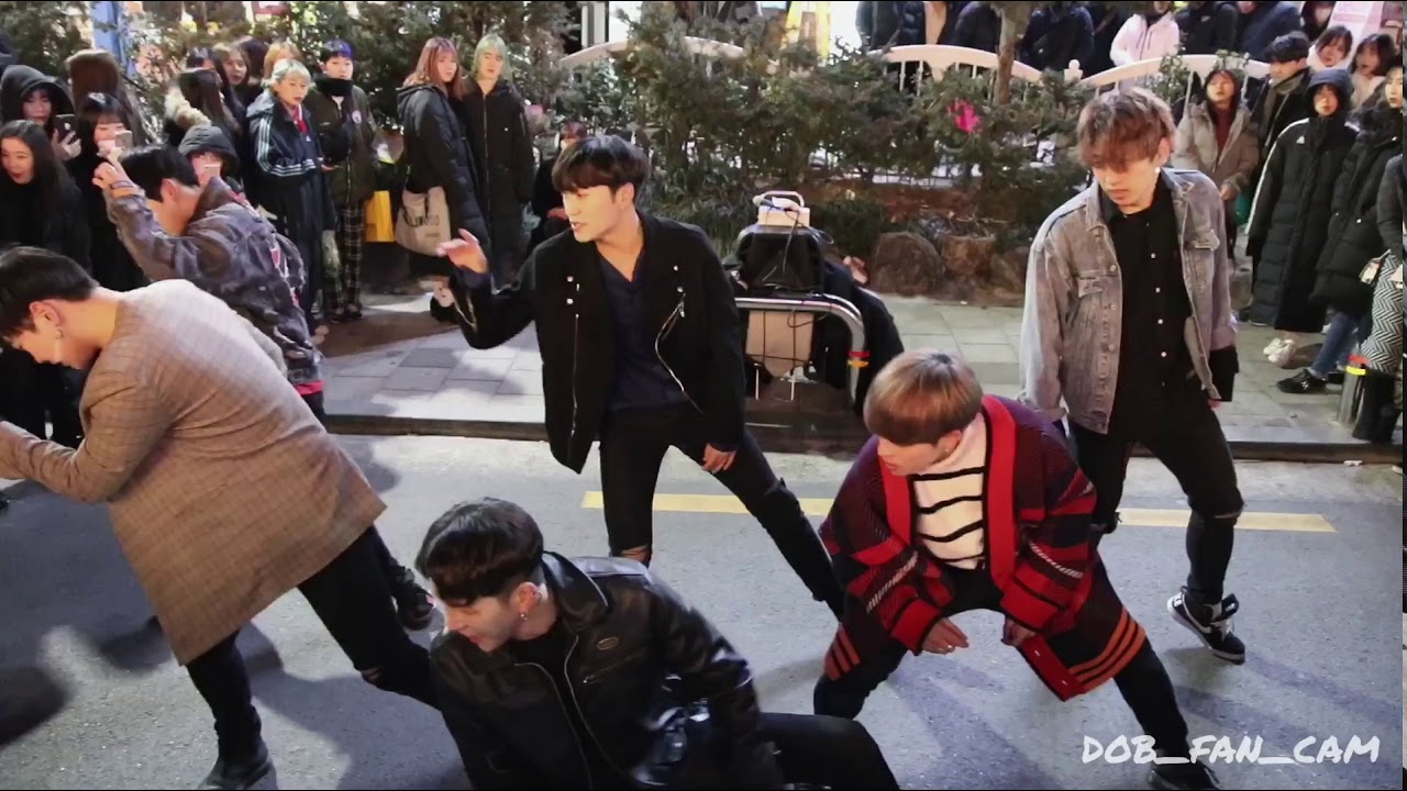 180210 디오비 DOB 홍대공연 / GOT7 메들리 - 하지하지마 & FLY & hard carry(하드캐리)