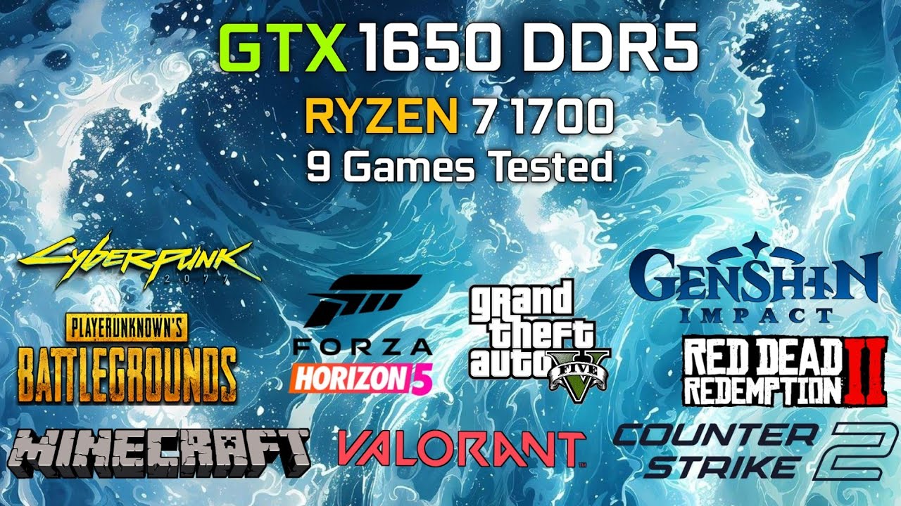 GTX 1650 + Ryzen 7 1700 : Test In 9 Games | GTX 1650 Gaming