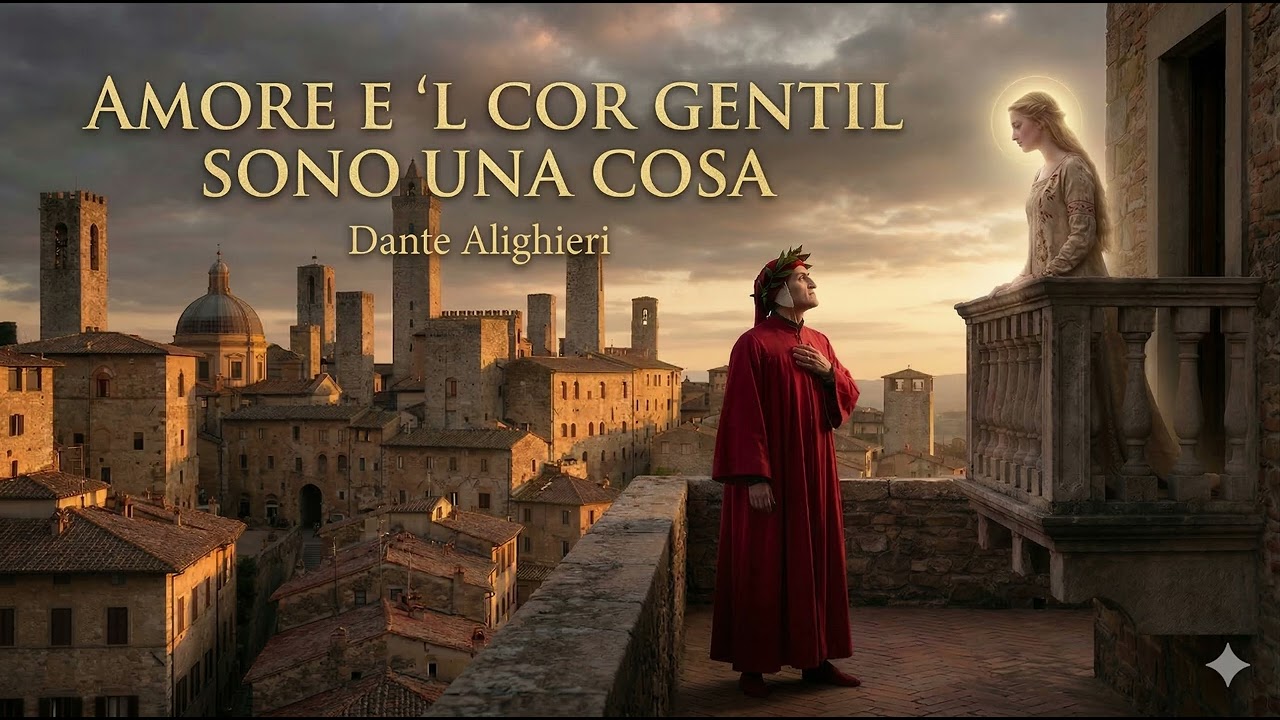 Amore e ’l cor gentil sono una cosa – Poesia di Dante Alighieri | Dolce Stil Novo | musica Italiana