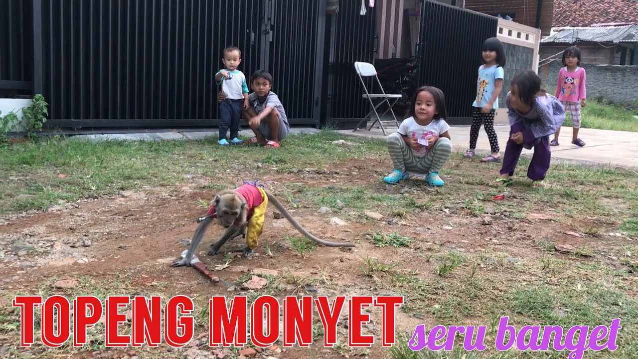 Senangnya Kenzo Menonton Pertunjukkan Rakyat Kesenian Topeng Monyet