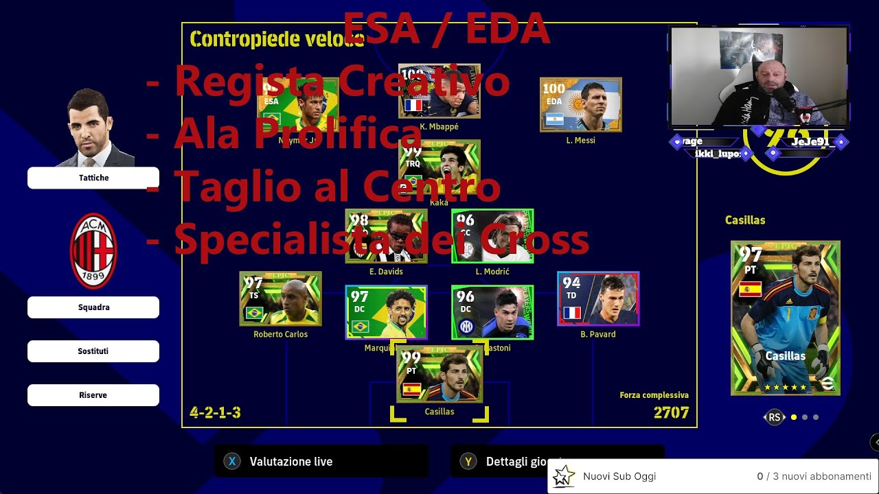 eFootball stili di gioco #8 : Regista Creativo , Ala Prolifica , Taglio al Centro , SpecialistaCross
