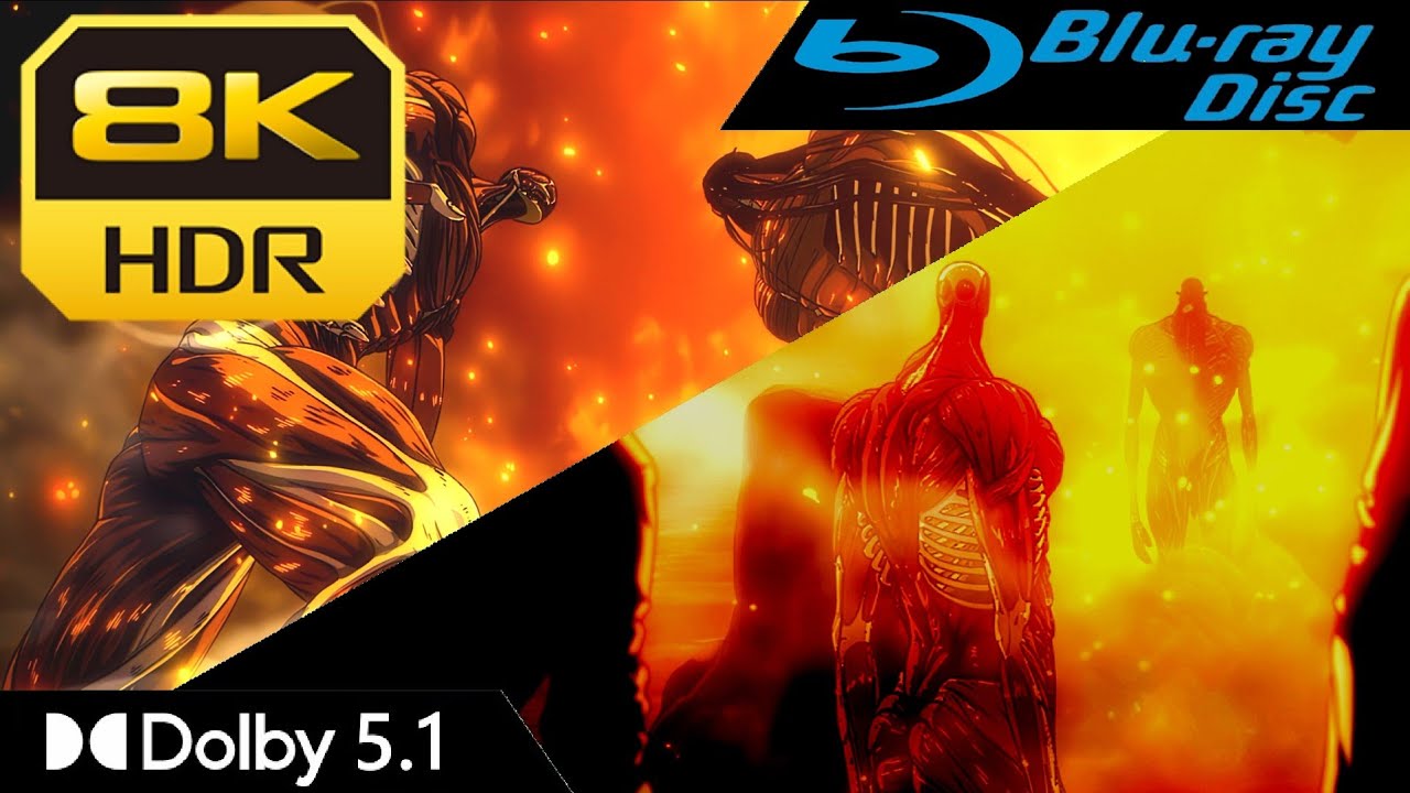 [8K HDR] Eren Colossal Titan Vs. Armin - Attack on Titan | Blu-Ray&bull;Dolby 5.1