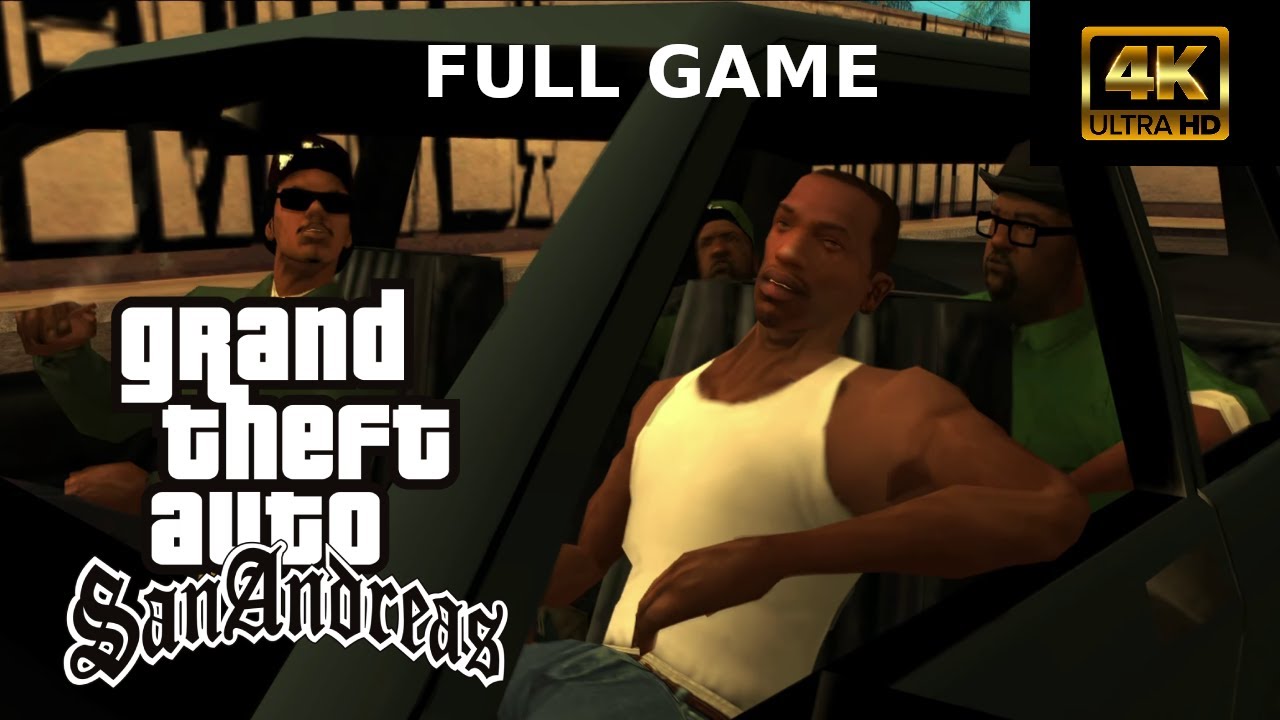 Grand Theft Auto: San Andreas + PS2 Features to PC MOD - FULL GAME Playthrough 4K