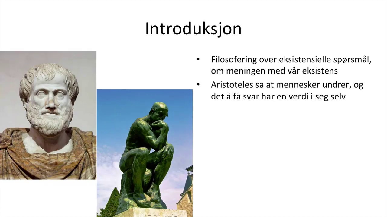 Hifi 2 - Eksistensialisme - 1/6 - Introduksjon