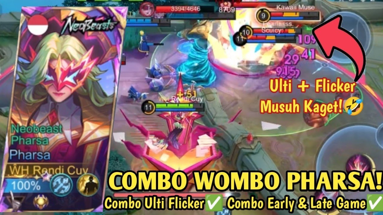 PHARSA ULTI FLICKER MERESAHKAN! MUSUH AUTO KAGET TIBA² MATI! BUILD PHARSA TERSAKIT 2025 - MLBB