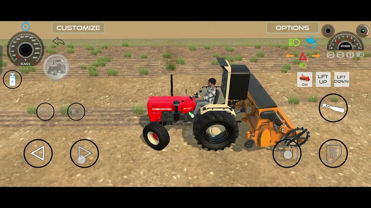 Tractor dvara khet ki jitayi karte huye in game #tractor 🚜🚜 #jutai mashine 