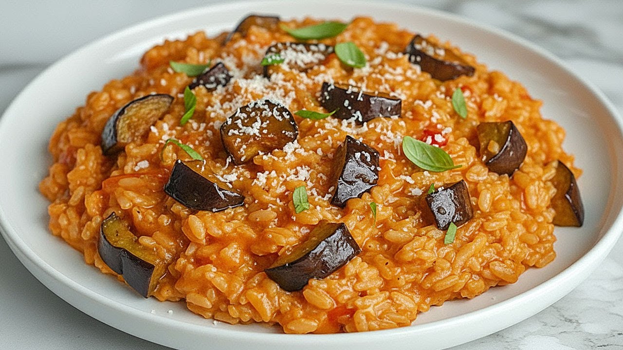 The eggplant that drives everyone crazy! The best eggplant recipe! Risotto alla Norma