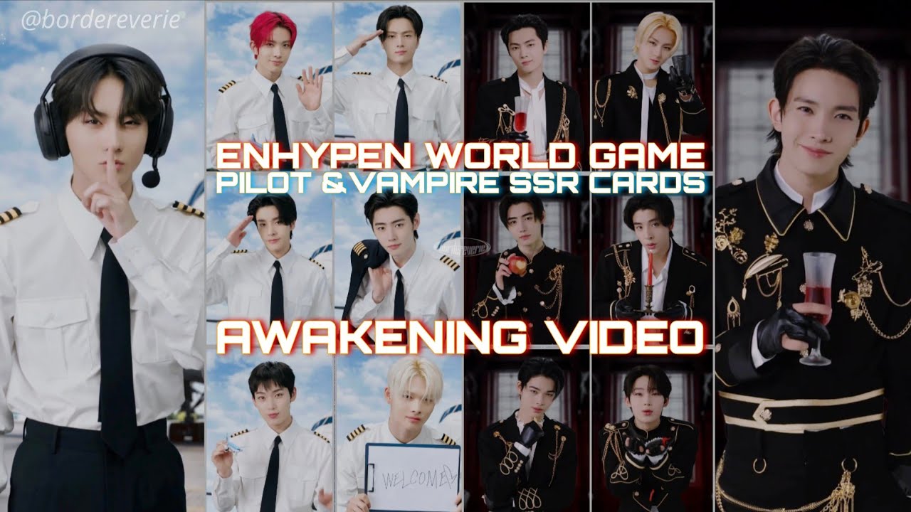 GAME : ENHYPEN WORLD - Pilot & Vampire SSR CARD Awakening Video #enhypen #engene #game #enhypenworld