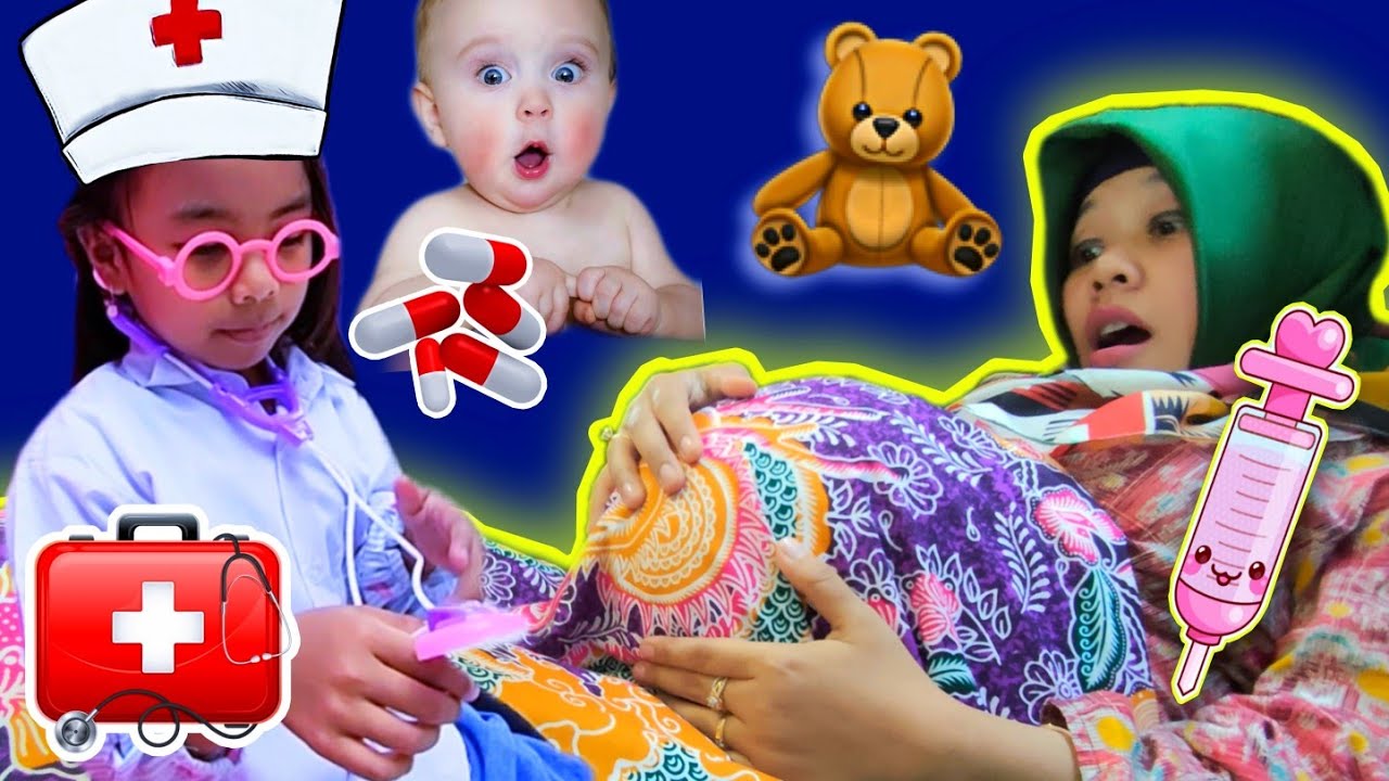 Dokter Dokteran Ambulance 💞 Tipe Ibu Hamil Melahirkan Bayi Lucu Kembar Tiga Dalam Mobil 💞 Riska