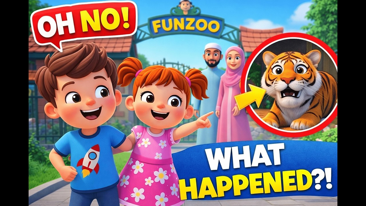 Rayyan & Fatima At The Fun Zoo 🦁 | Kids Learn Islam