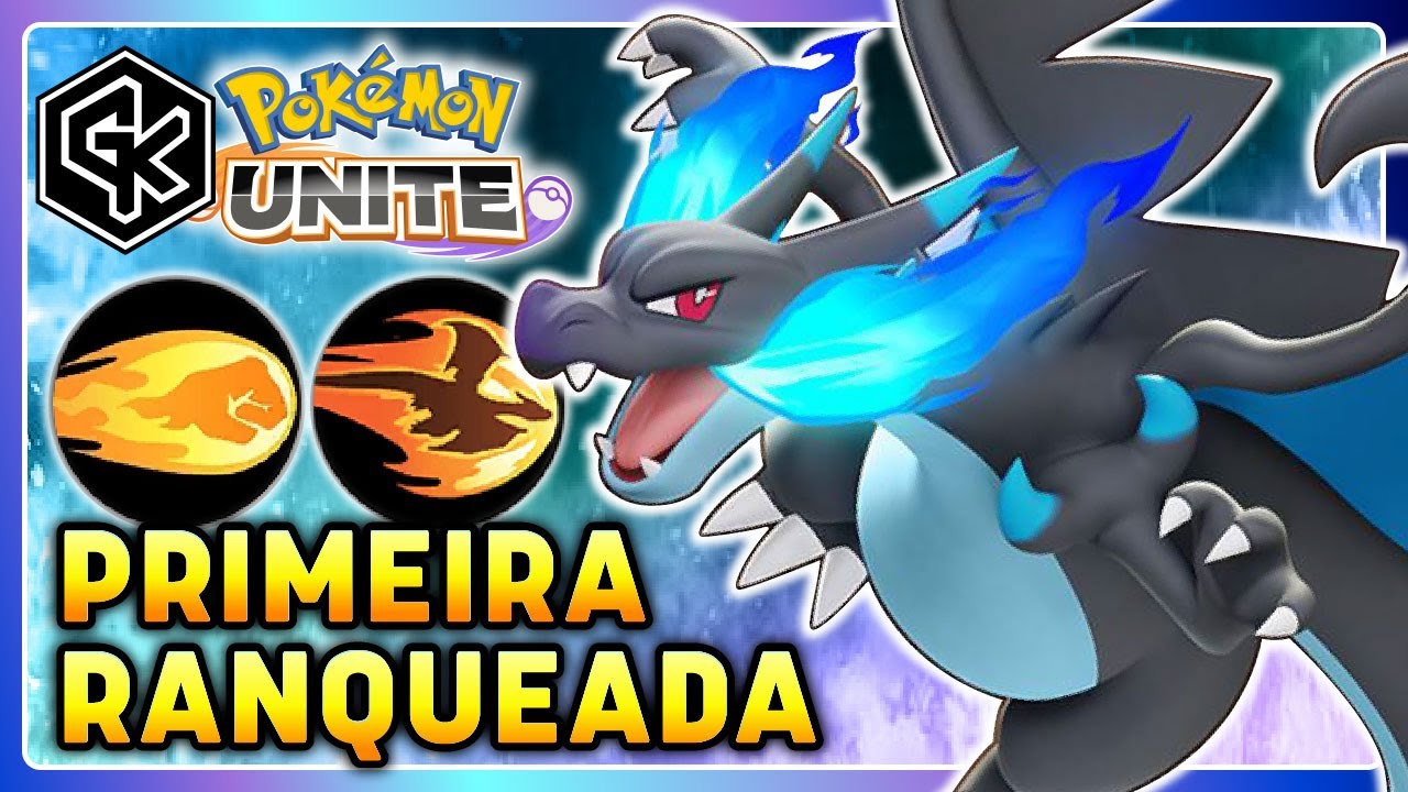 PRIMEIRA RANQUEADA DO MEGA LIZARDON X | Pokemon Unite Mega Charizard x Gameplay