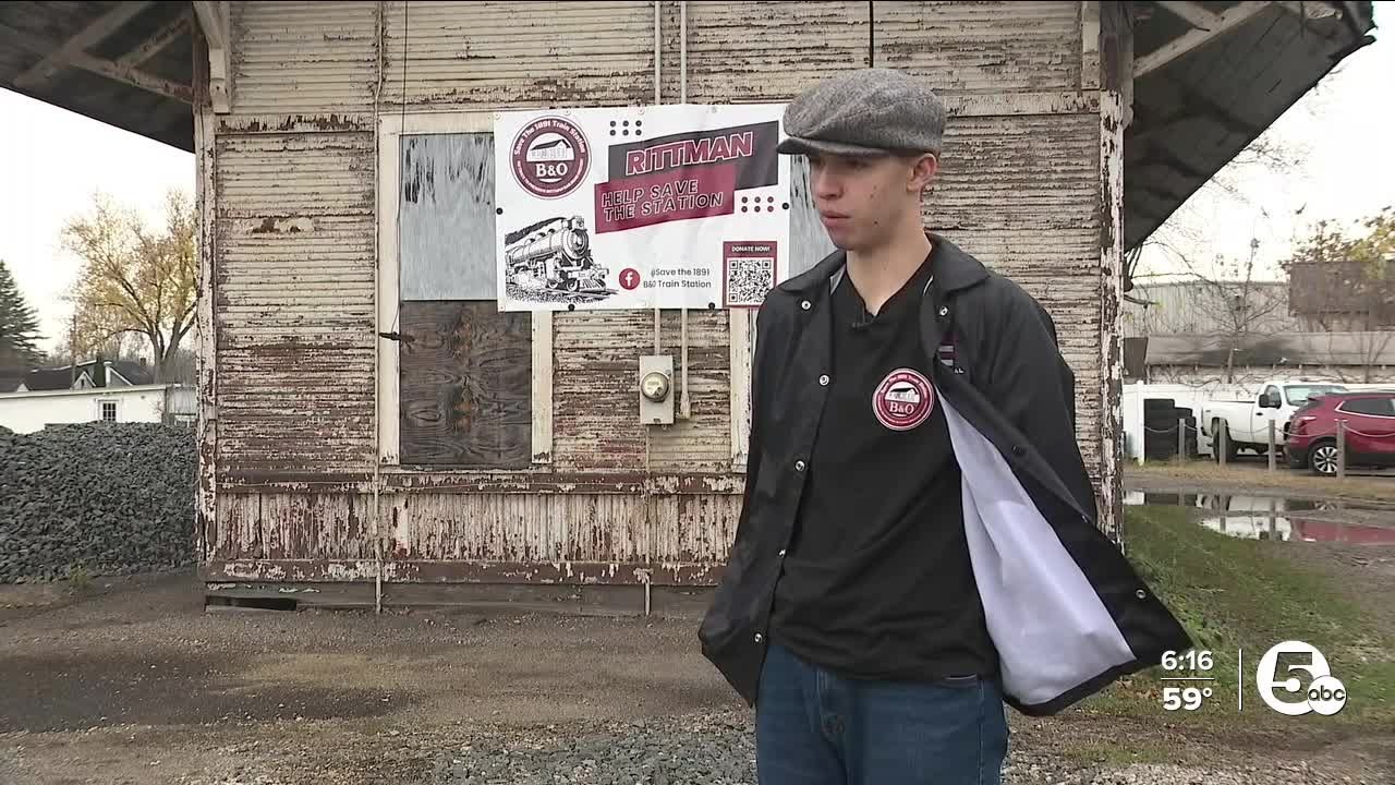 Teen leads effort to save historic Rittman Train Station
