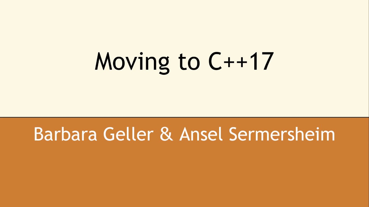 Moving to C++17